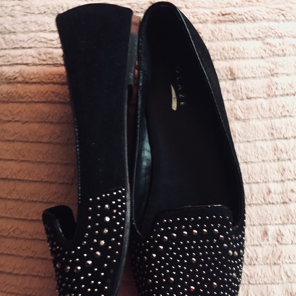 BLACK FLATS with rhinestones! - Picture 3 of 6